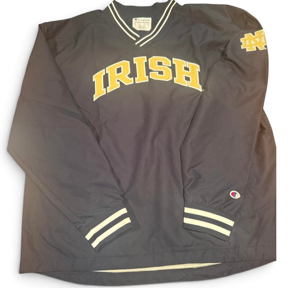 Champion Notre Dame Fighting Irish Pullover Jacket Men’s XL Navy